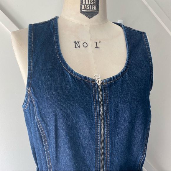 Redone 60s Belted Denim Mini Dress - S - Picture 8 of 15